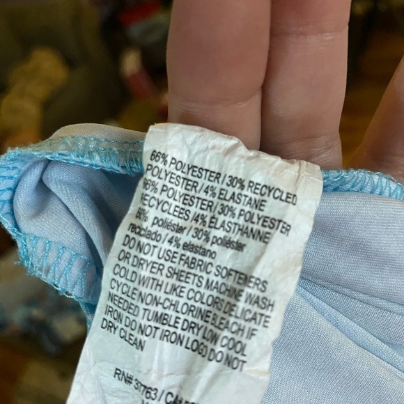 PGA Golf Tour Men’s Blue Mosaic Pattern Polo Shirt - Picture 8 of 8